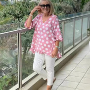 Women's Vintage Printed Cotton Top