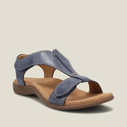 Women's Black Leather Orthopaedic Sandals