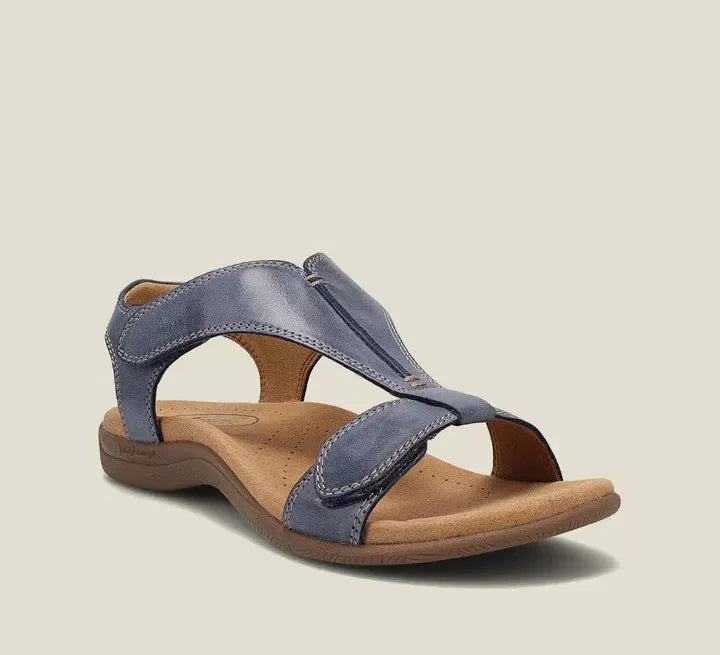 Women's Black Leather Orthopaedic Sandals