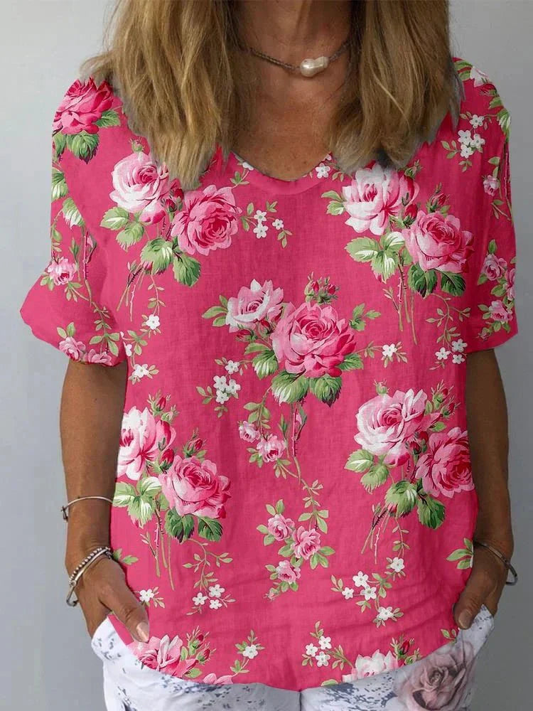 Women's Floral Cotton Shirt