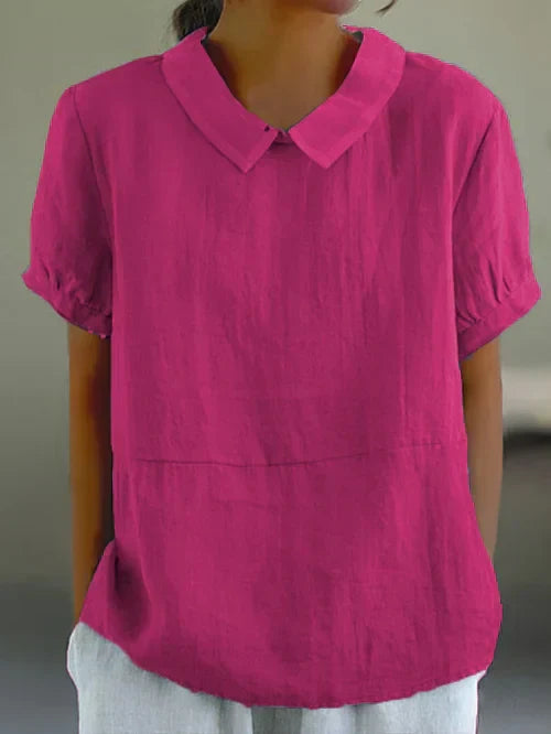 Women's Solid Cotton Blouse