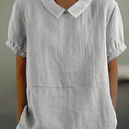 Women's Solid Cotton Blouse