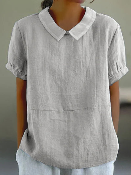 Women's Solid Cotton Blouse