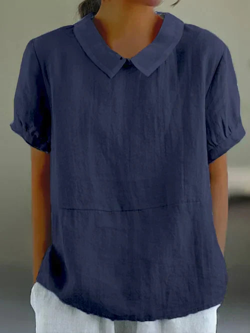 Women's Solid Cotton Blouse