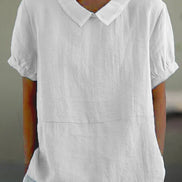 Women's Solid Cotton Blouse
