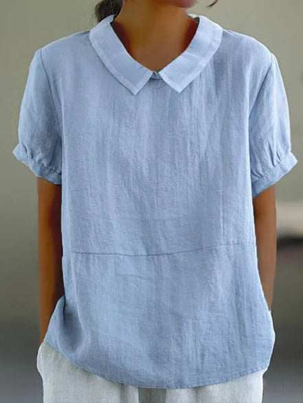 Women's Solid Cotton Blouse