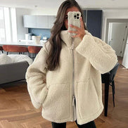 Women's Solid Fleece Jacket