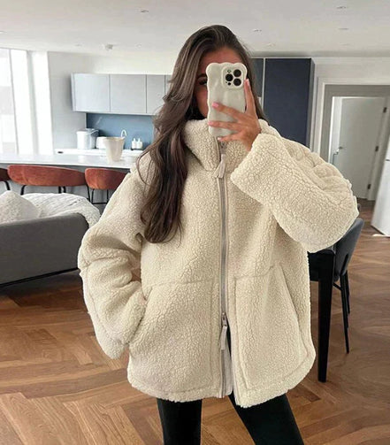 Women's Solid Fleece Jacket