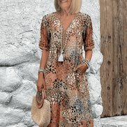 Women's Blue Cotton Summer Dress