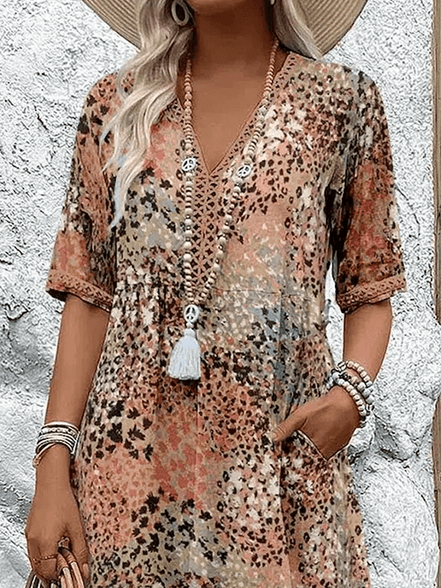 Women's Blue Cotton Summer Dress