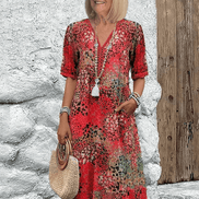 Women's Blue Cotton Summer Dress