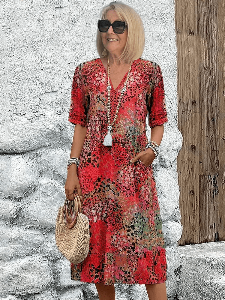 Women's Blue Cotton Summer Dress
