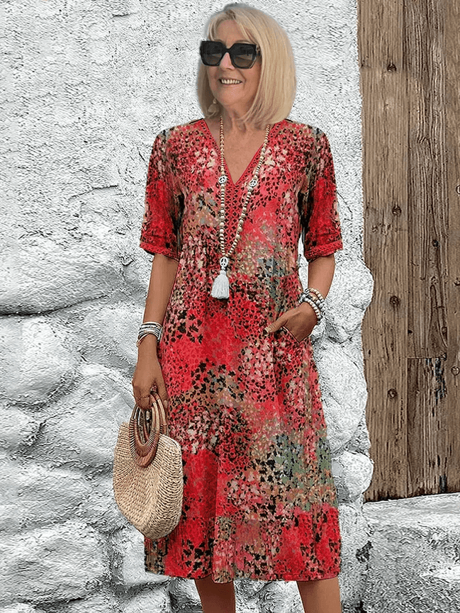 Women's Blue Cotton Summer Dress