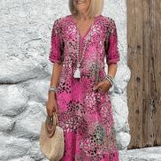 Women's Blue Cotton Summer Dress