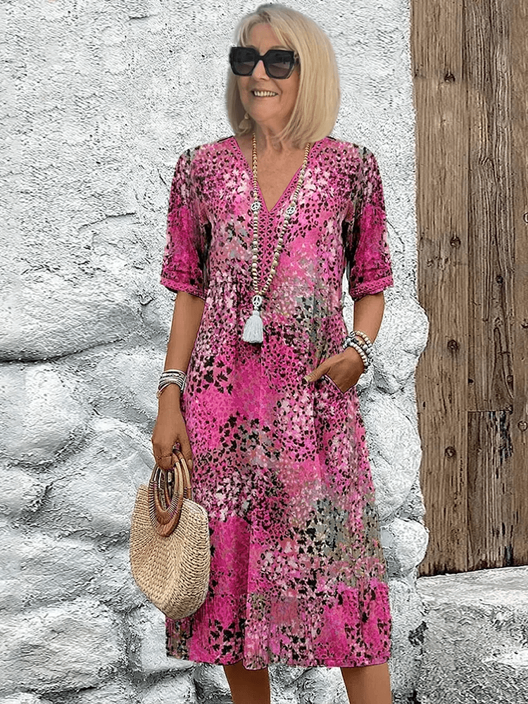 Women's Blue Cotton Summer Dress