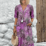 Women's Blue Cotton Summer Dress
