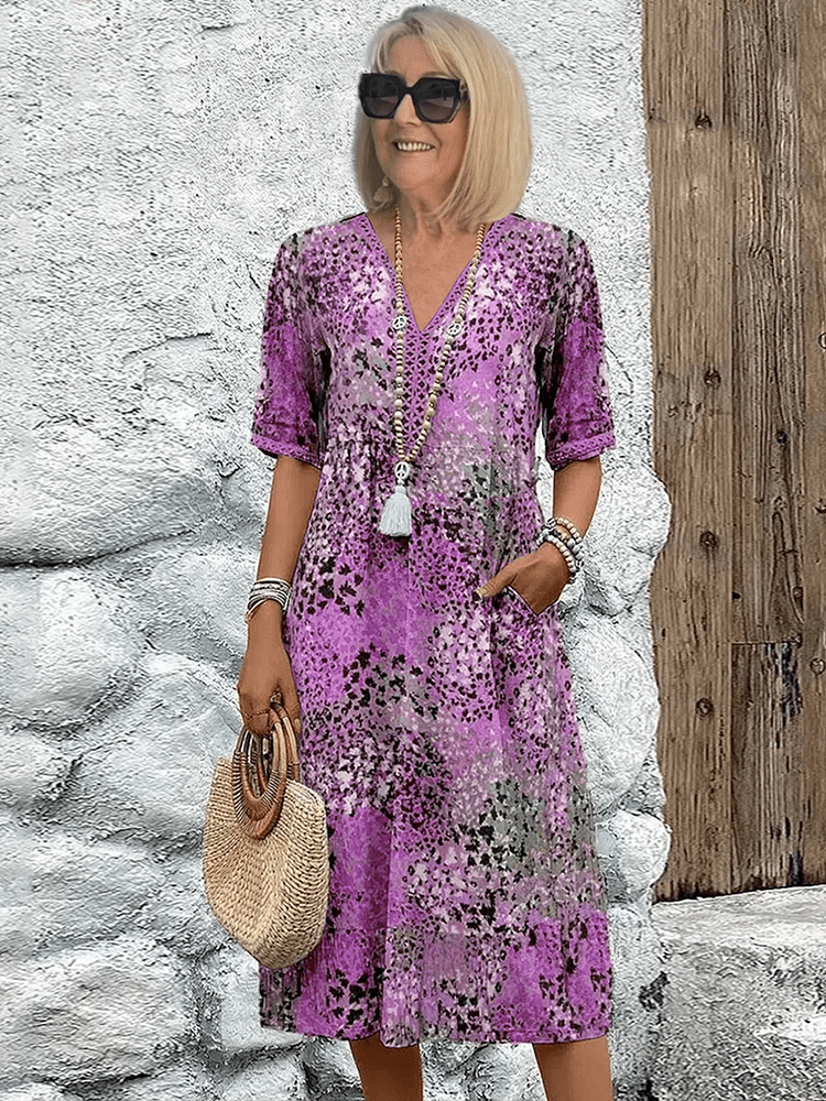 Women's Blue Cotton Summer Dress