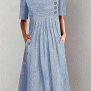 Women's Striped Cotton Summer Dress