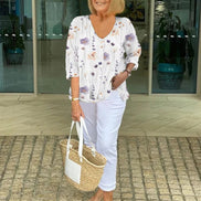 Women's Printed Cotton Tunic Top