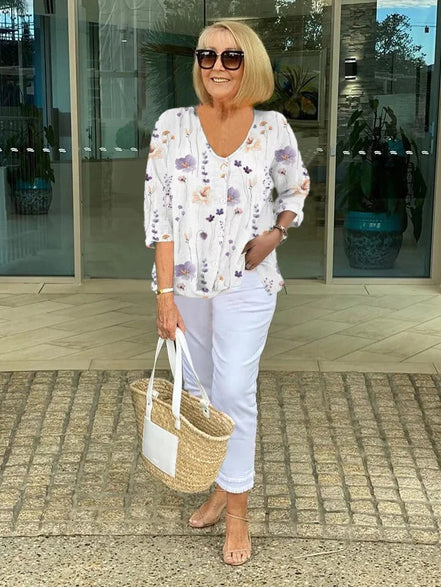 Women's Printed Cotton Tunic Top