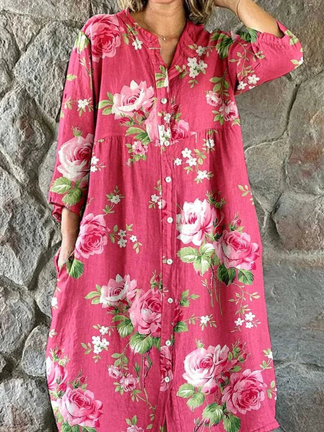 Women's Floral Cotton Dress