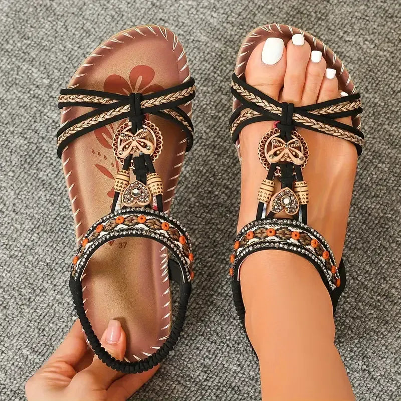 Women's Neutral Leather Sandals