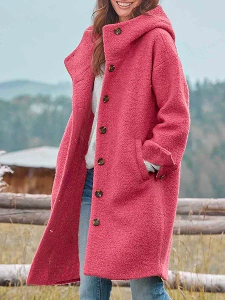 Women's Solid Wool Coat