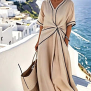 Women's Striped Cotton Summer Dress