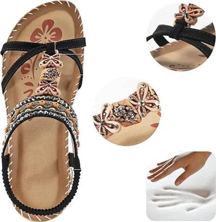 Women's Neutral Leather Sandals