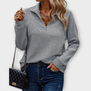 Women's Solid Half-Zip Pullover