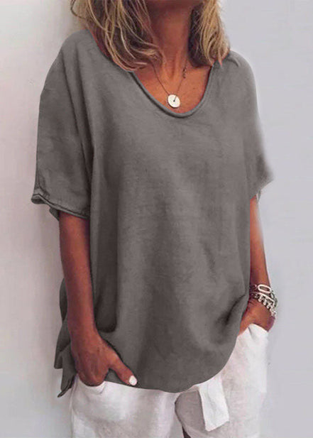 Women's Solid Cotton Blouse