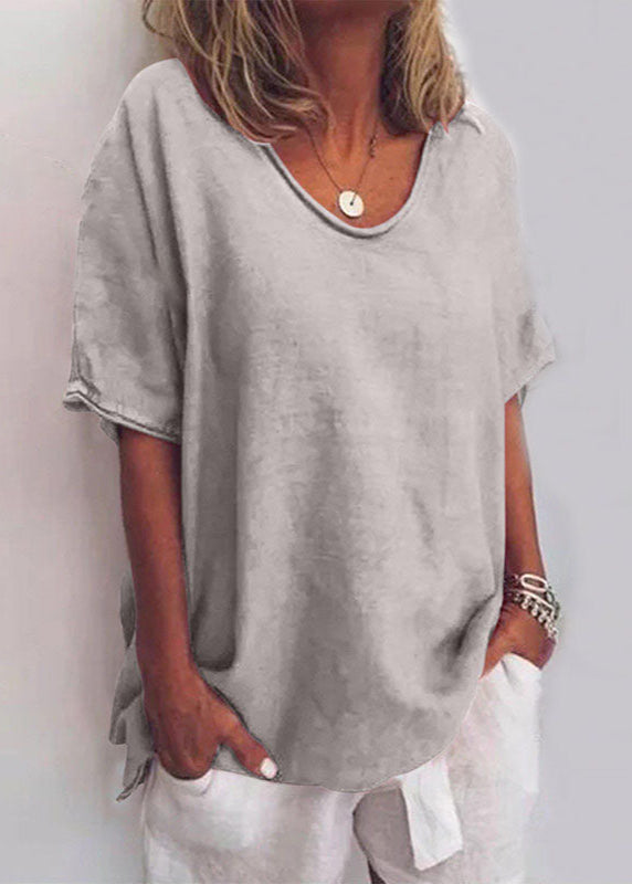 Women's Solid Cotton Blouse