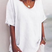 Women's Solid Cotton Blouse