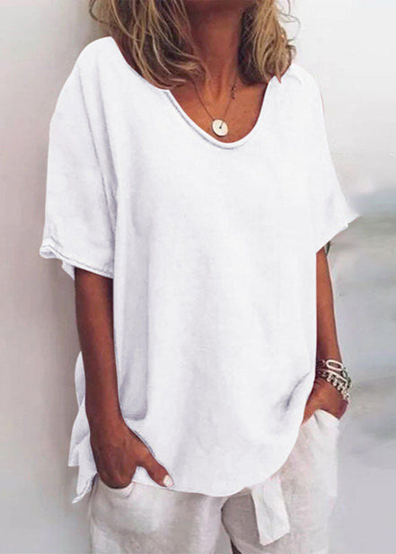Women's Solid Cotton Blouse