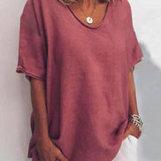 Women's Solid Cotton Blouse