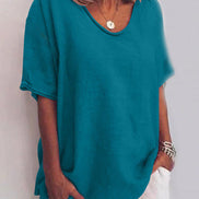 Women's Solid Cotton Blouse