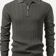 Men's Striped Polo Shirt Polyester