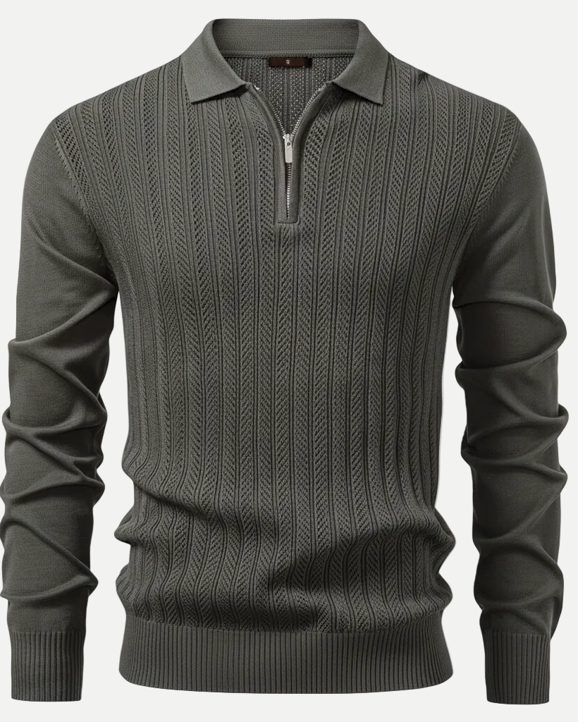 Men's Striped Polo Shirt Polyester