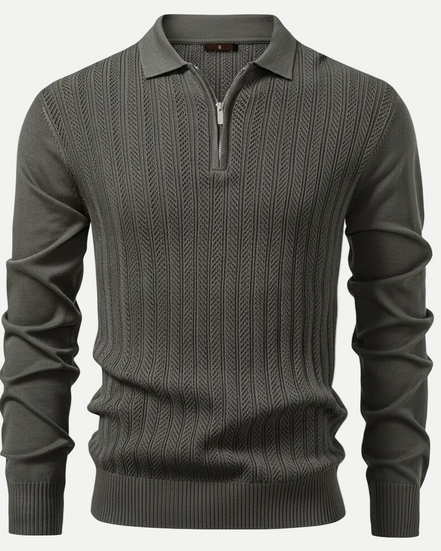 Men's Striped Polo Shirt Polyester