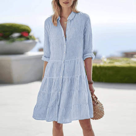 Women's Striped Cotton Dress