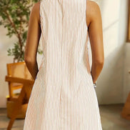 Women's Striped Cotton Mini Dress