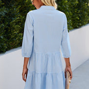 Women's Solid Crepe Midi Dress