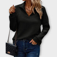 Women's Solid Half-Zip Pullover