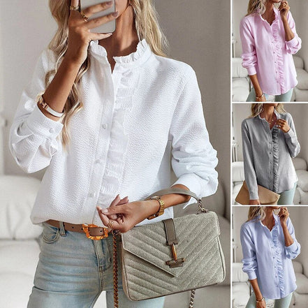 Women's Solid Satin Blouse