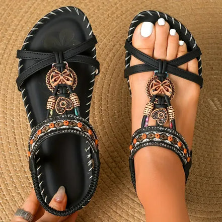 Women's Neutral Leather Sandals