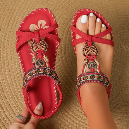 Women's Neutral Leather Sandals