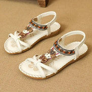 Women's Neutral Leather Sandals