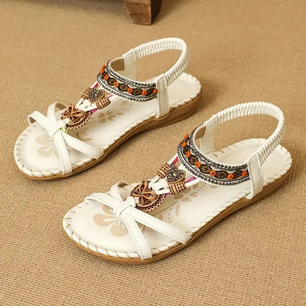 Women's Neutral Leather Sandals