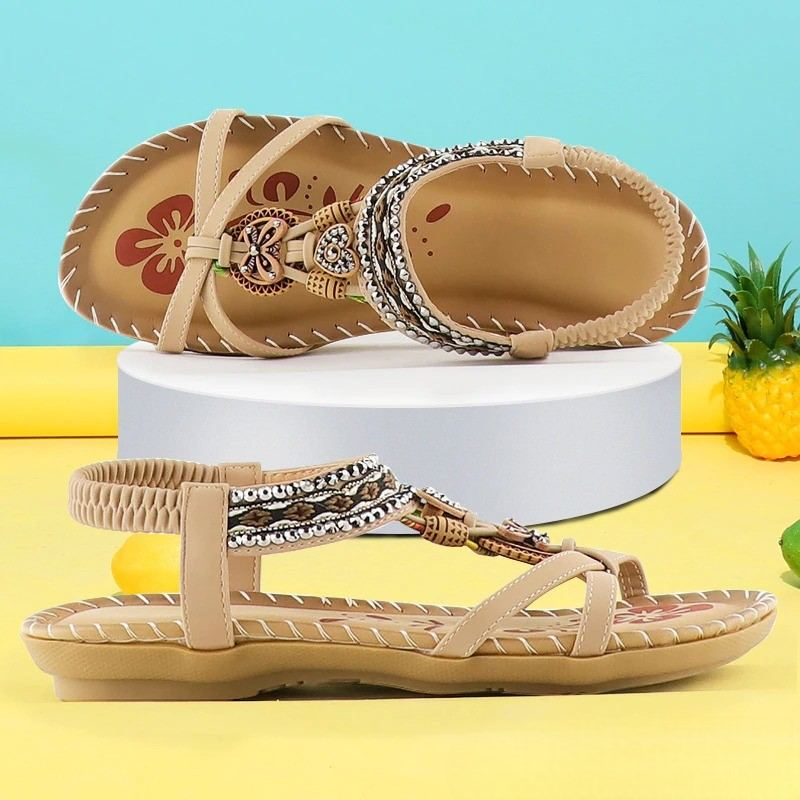 Women's Neutral Leather Sandals
