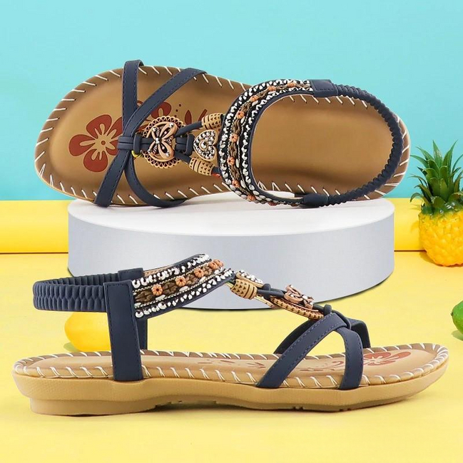 Women's Neutral Leather Sandals